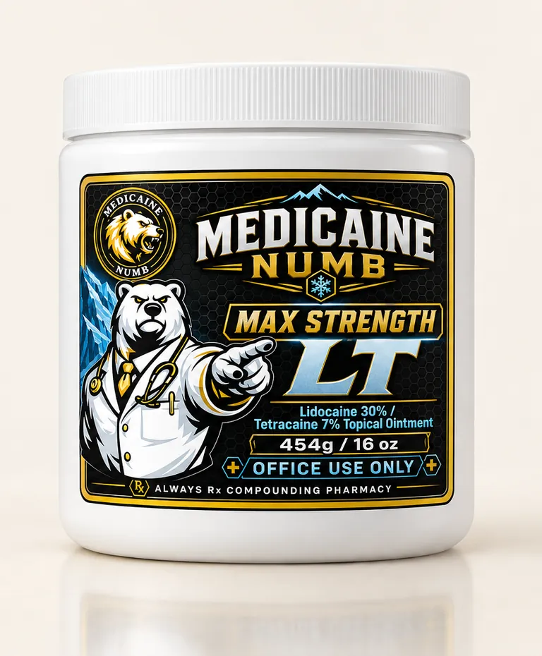 MediCaine Elite Max Strength LT compound numbing ointment in a 454 g jar