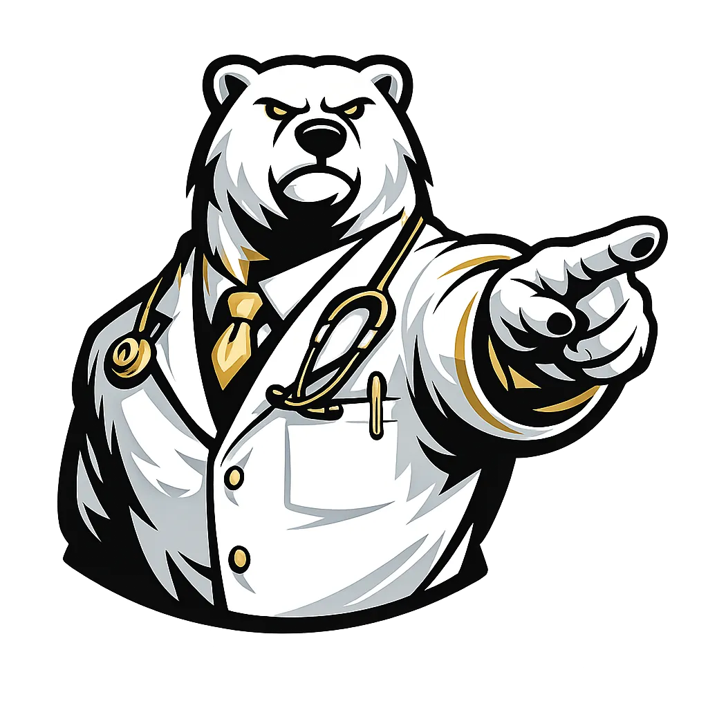 MediCaine pharmacist bear illustration - compound topical anesthetic